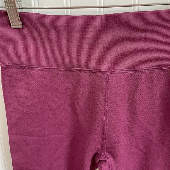 L'urv Leggings Womens  Medium Mauve Pink  High Rise Pull On Nylon Spandex - Picture 2 of 13